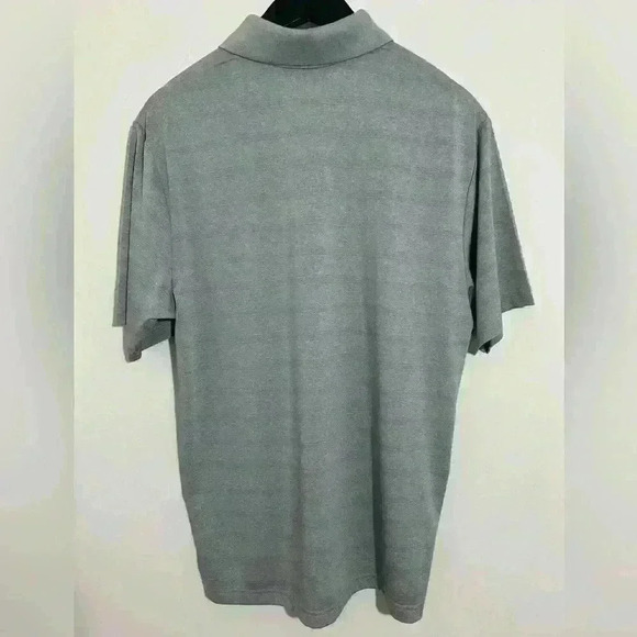 Grand Slam Polo Shirt Gray Striped Golf Casual Short Sleeve Top Size M - Picture 2 of 6